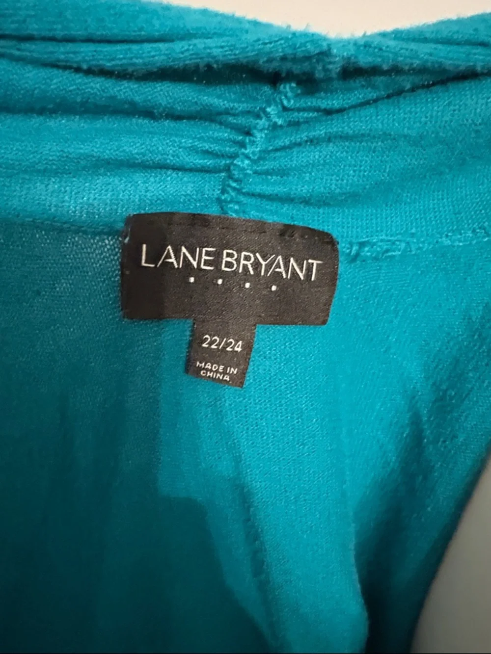 Lane Bryant Teal Open-Front Cropped Shrug - Picture 2 of 6